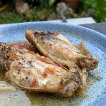 Alas de Pavo a la Cazuela