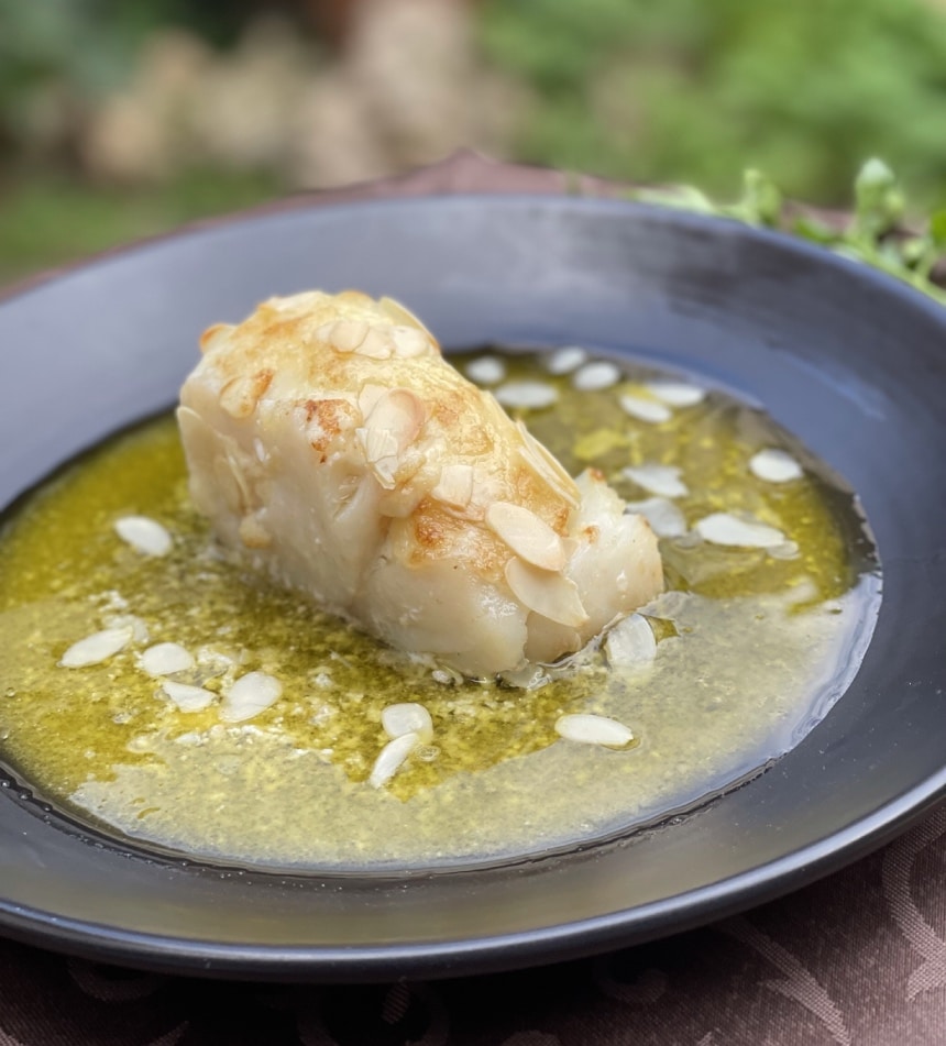 Bacalao confitado almendrado 1