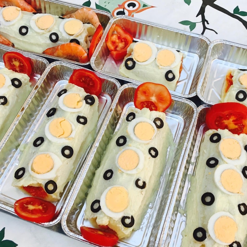 Brazo bacalao con langostinos 1 1