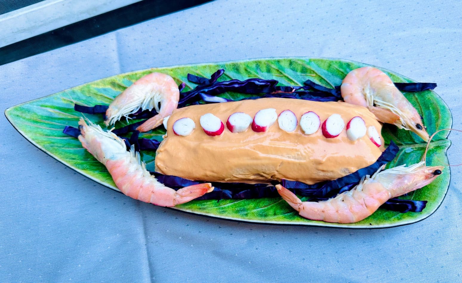 Brazo de patata y marisco con langostinos 1