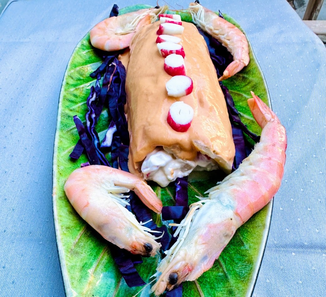 Brazo de patata y marisco con langostinos 7