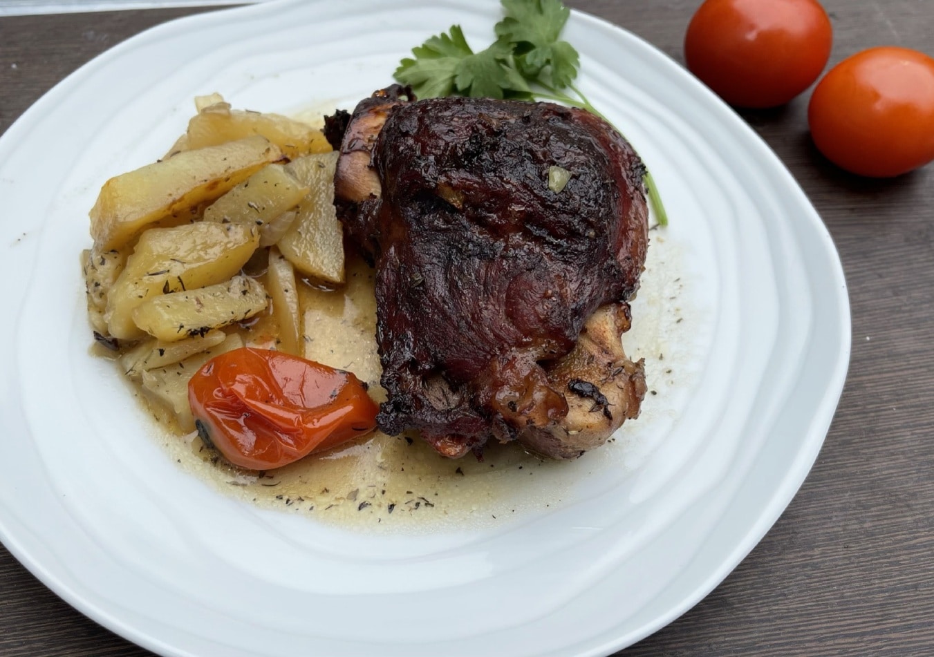 Galta de cerdo al horno con patata 2