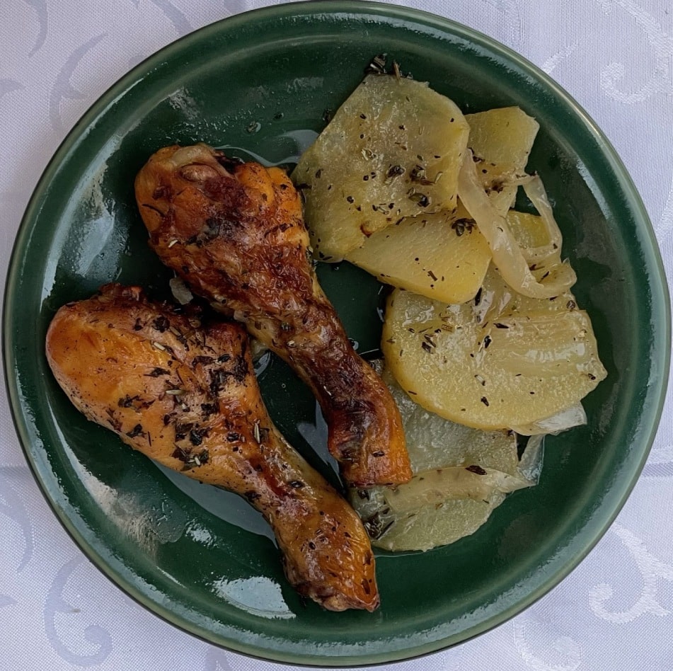 Jamoncitos de pollo al horno a las hierbas provenzales 1