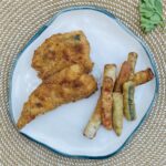 Merluza rebozada con tempura de verduras 1 2