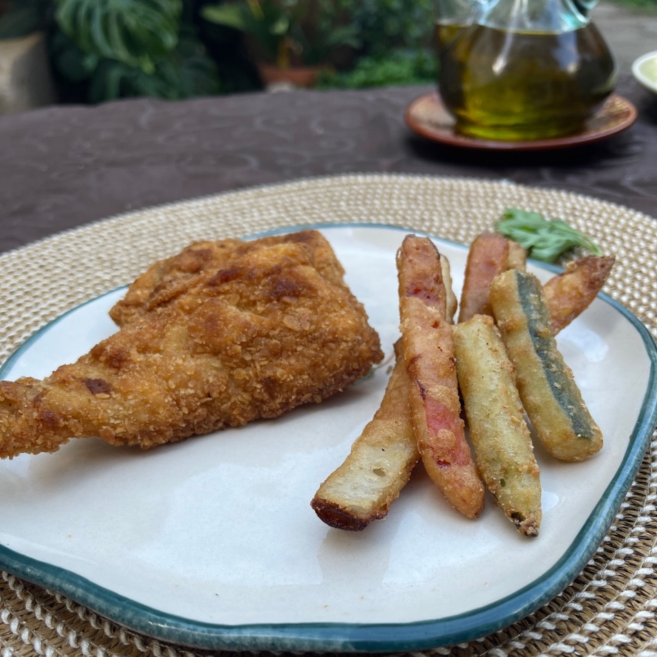 Merluza rebozada con tempura verduras 5 copia