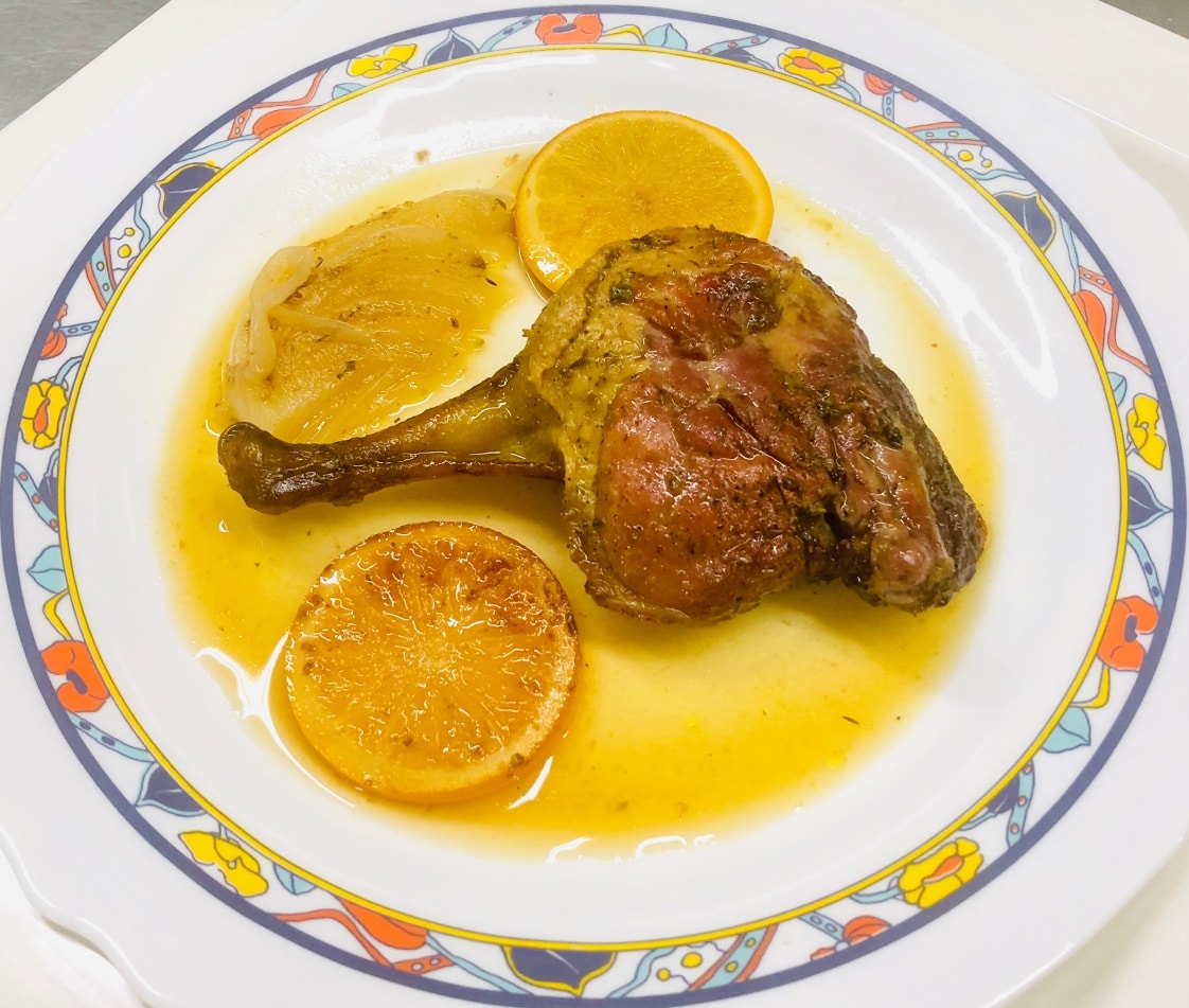 Muslo de Pato a la Naranja