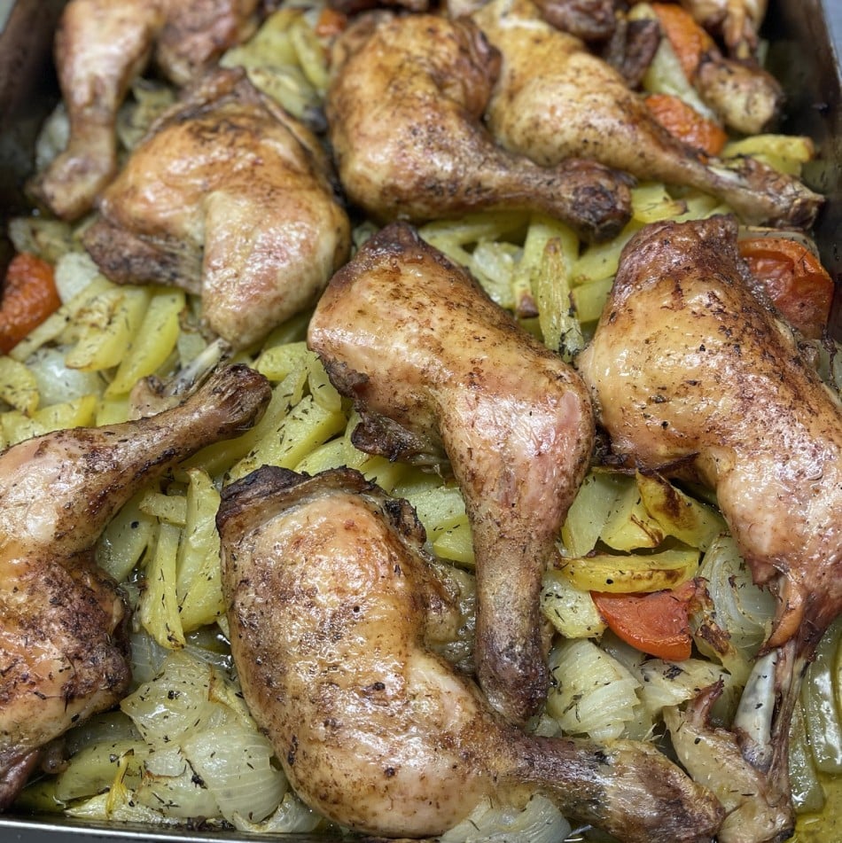 Muslos al horno con patata 1