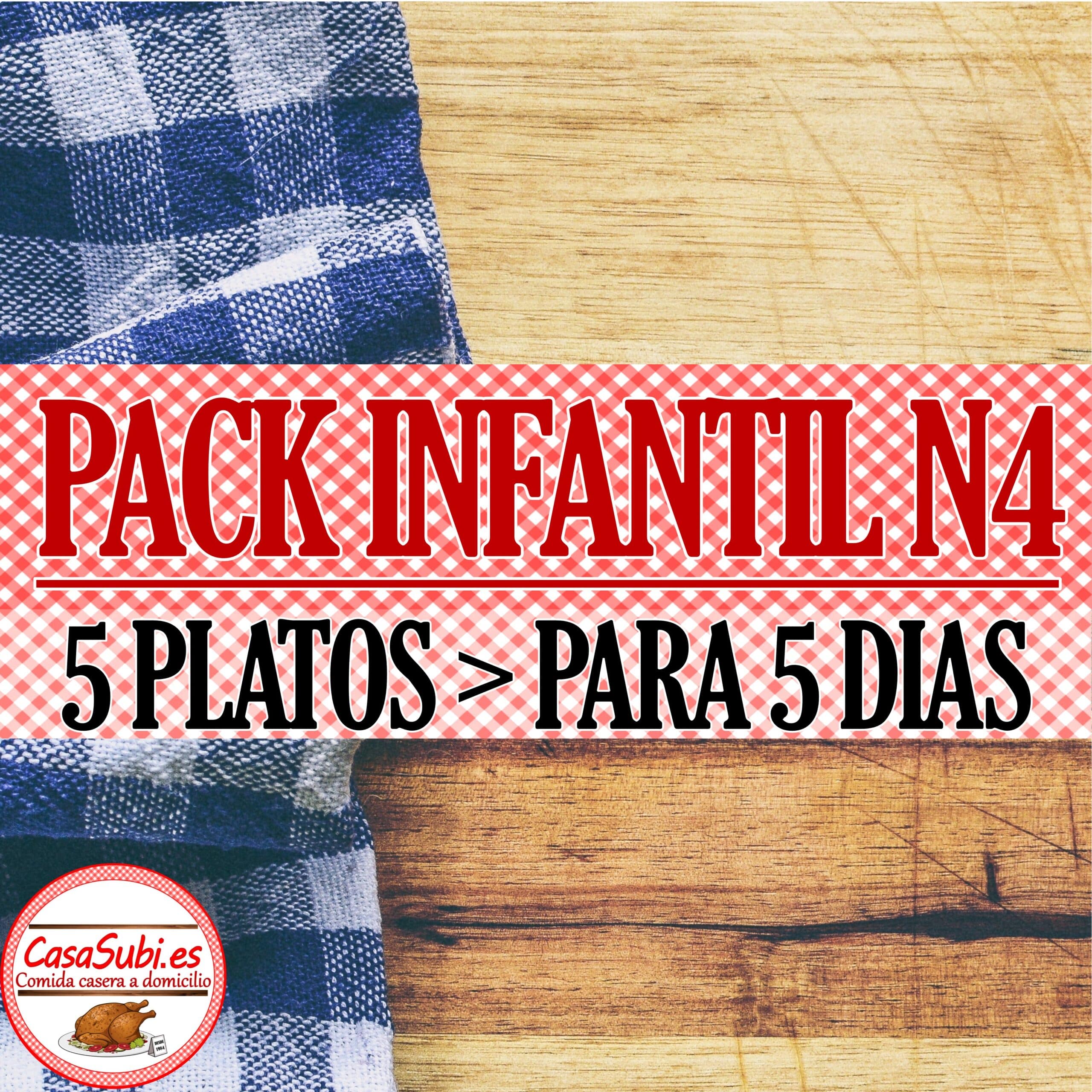 PACK INFANTIL N4 5 PLATOS Ideal 5 dias