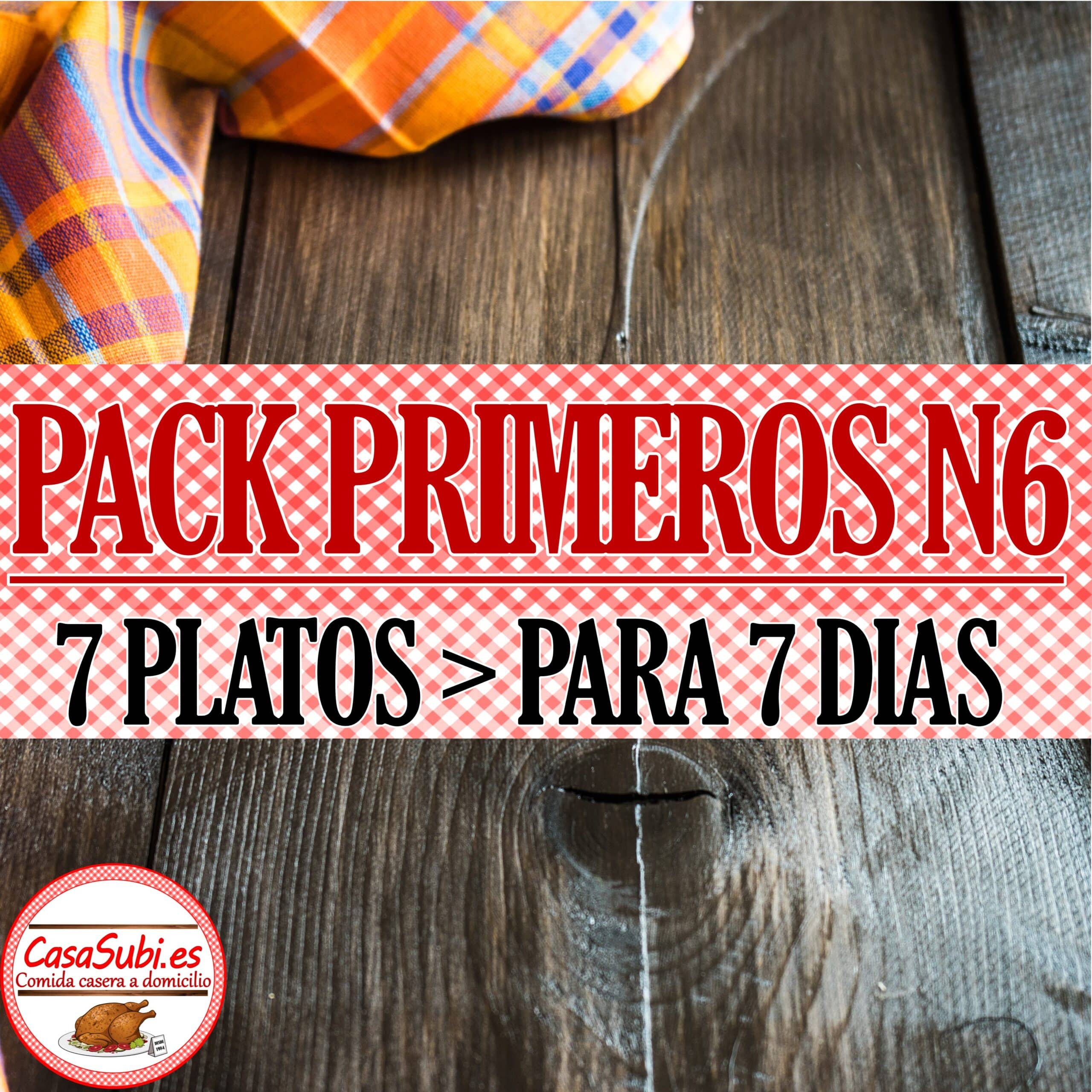 PACK PRIMEROS PLATOS N6 7 PLATOS Ideal 7 dias