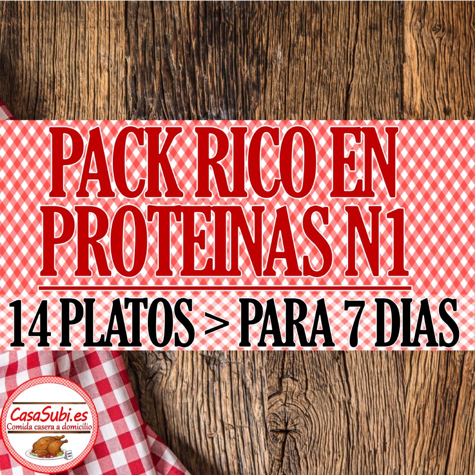 PACK Rico en Proteínas N1 - 14 Platos (7 días)