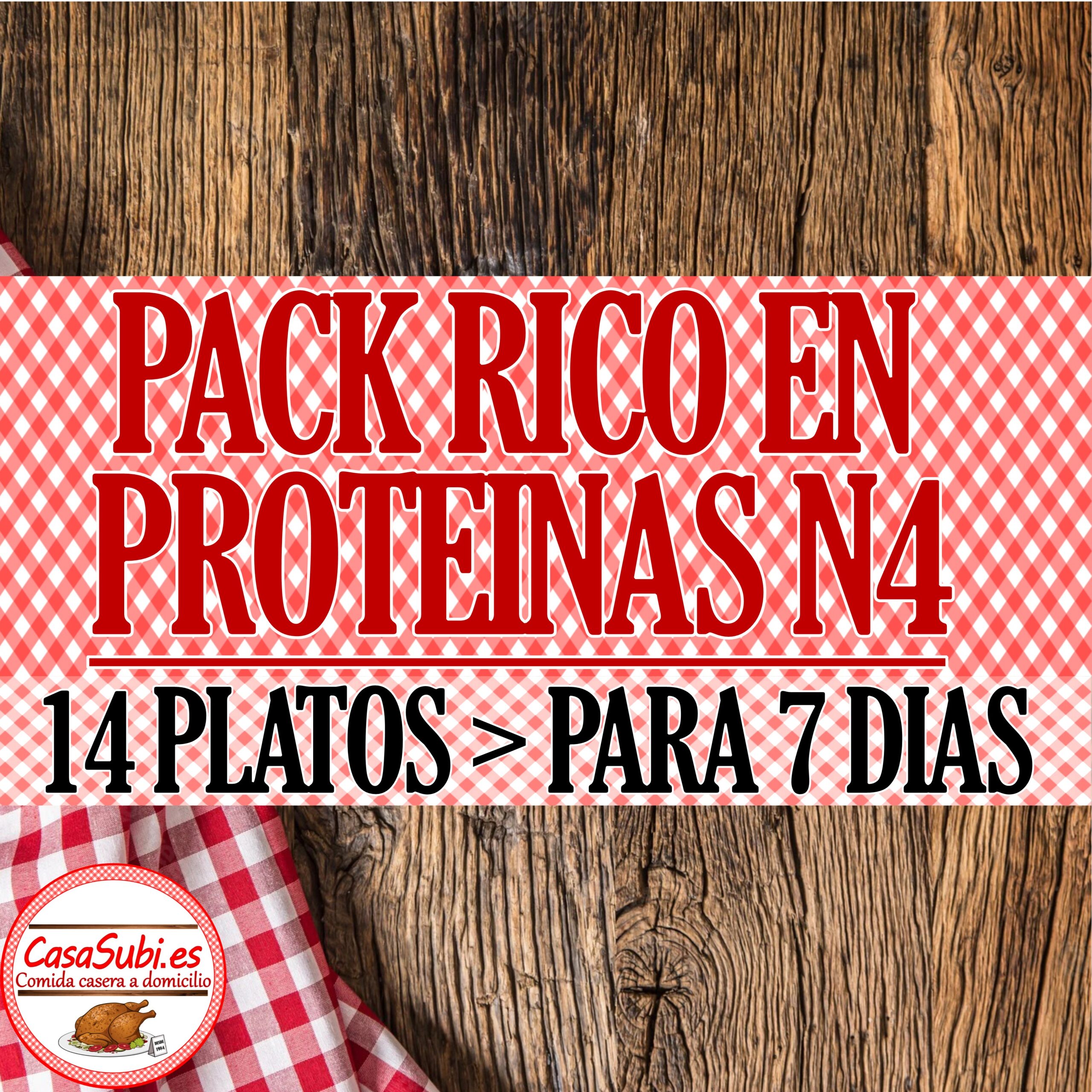 PACK RICO EN PROTEINAS N4 14 Platos Ideal 7 días