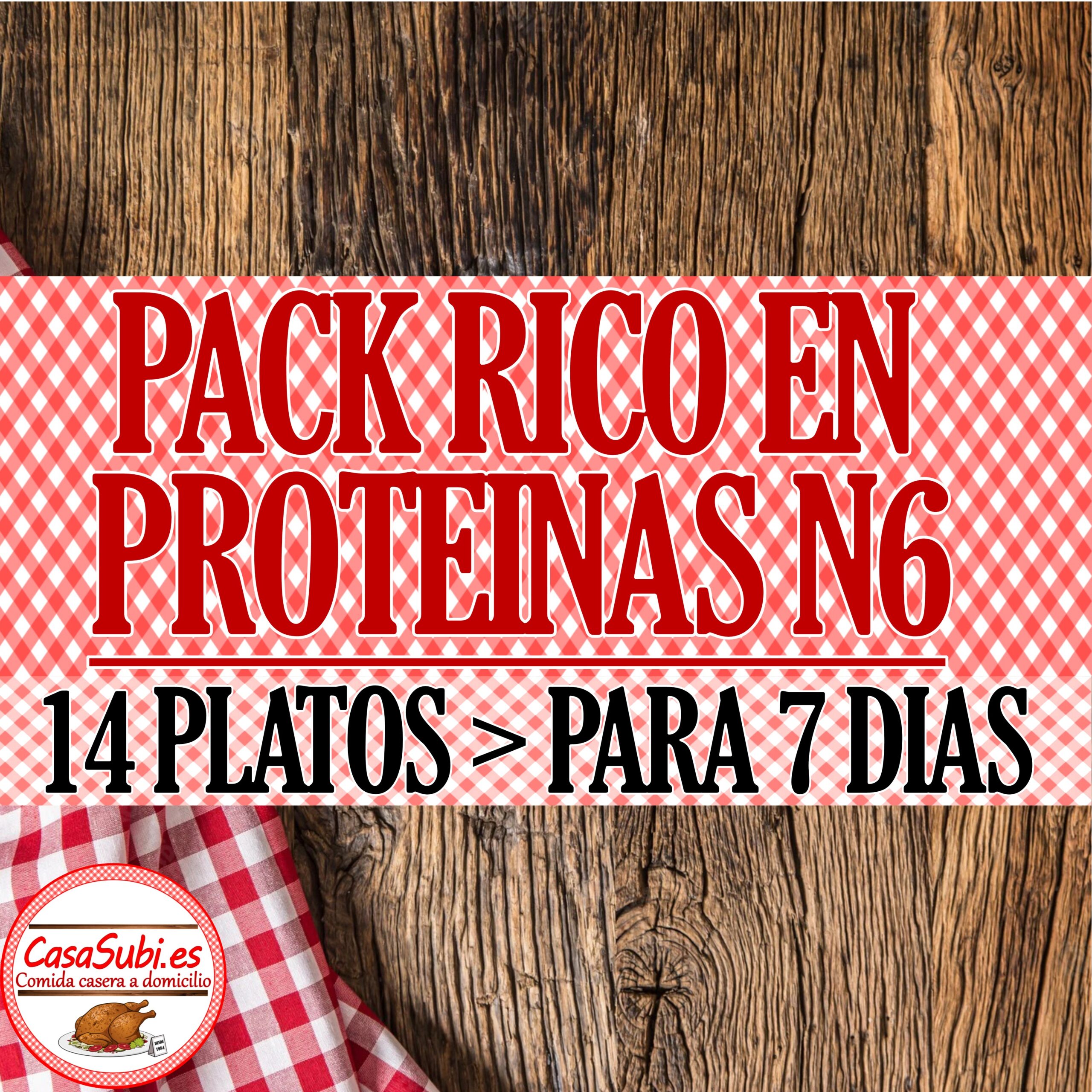 PACK RICO EN PROTEINAS N6 14 Platos Ideal 7 días