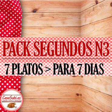 PACK Segundos Platos N3 - 7 Platos (7 días)