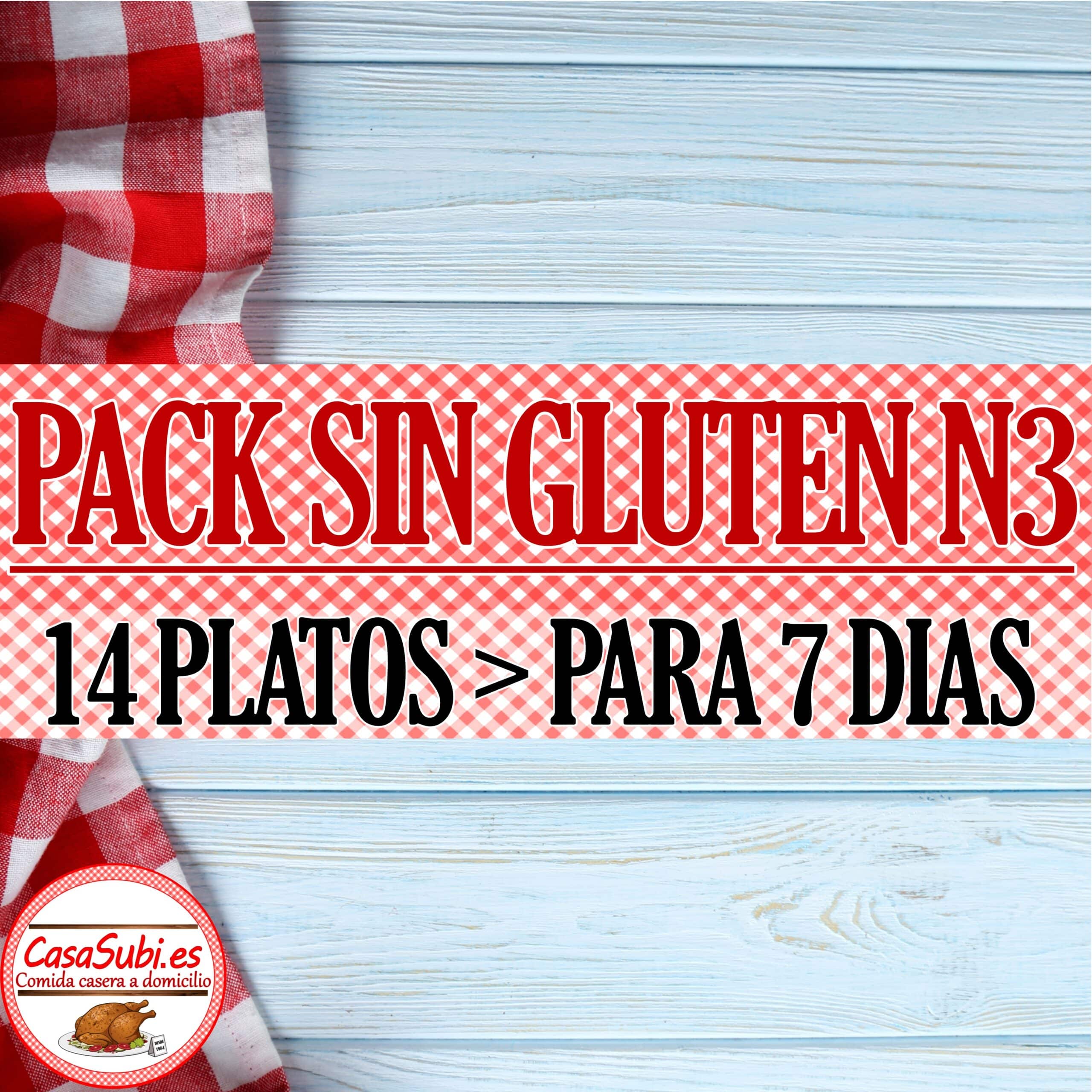 PACK SIN GLUTEN N3 14 PLATOS Ideal 7 dias