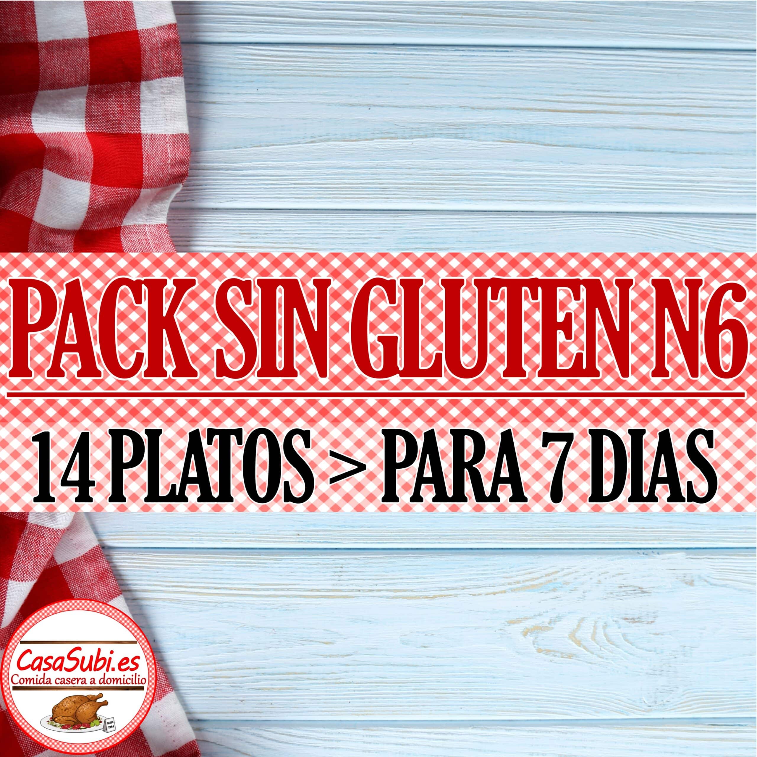 PACK SIN GLUTEN N6 14 PLATOS Ideal 7 dias
