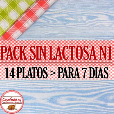 PACK Sin Lactosa N1 - 14 Platos (7 días)