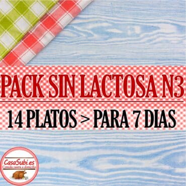 PACK Sin Lactosa N3 - 14 Platos (7 días)