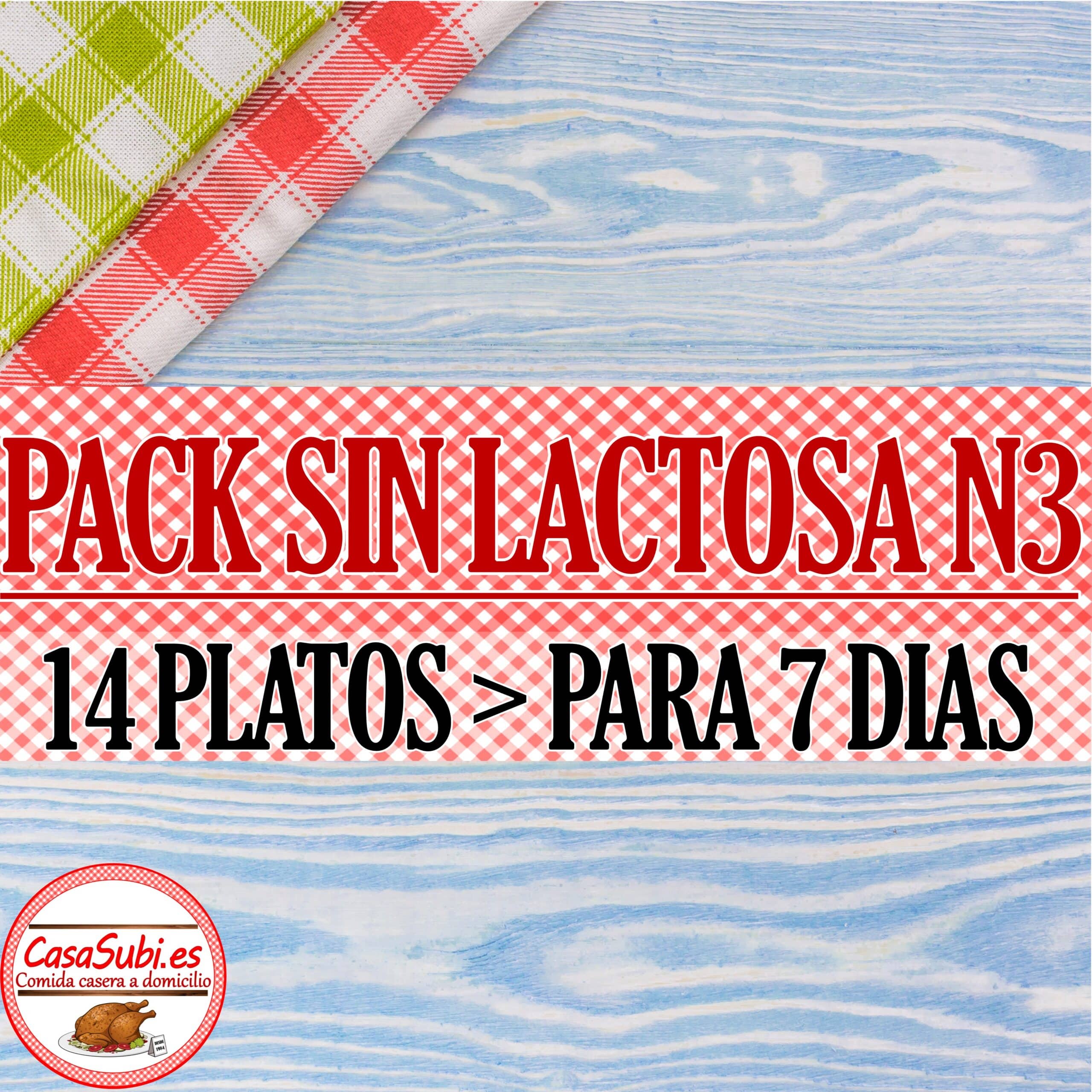 PACK SIN LACTOSA N3 14 PLATOS Ideal 7 dias