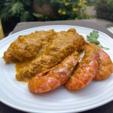 Rape con Langostinos