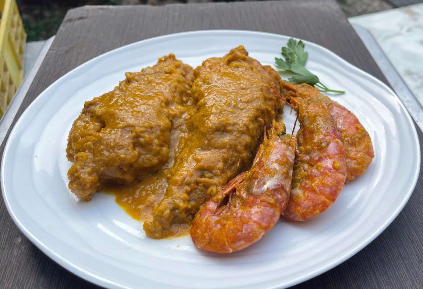 Rape con langostinos 2
