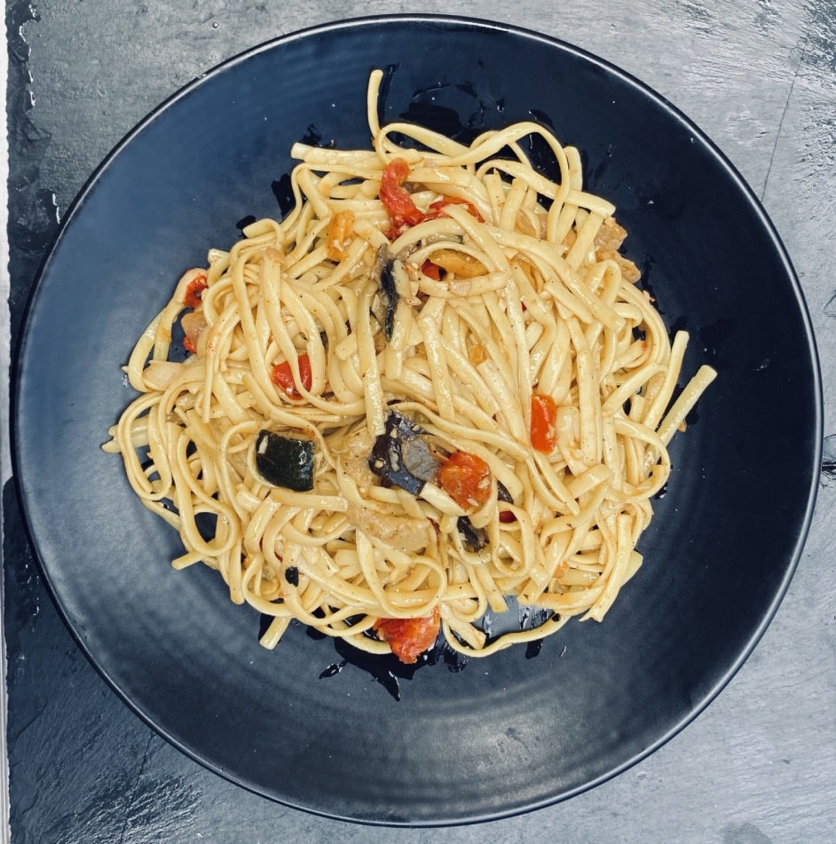 Tallarines con verduras 3