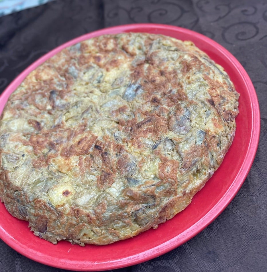 Tortilla de patata y alcachofa 2