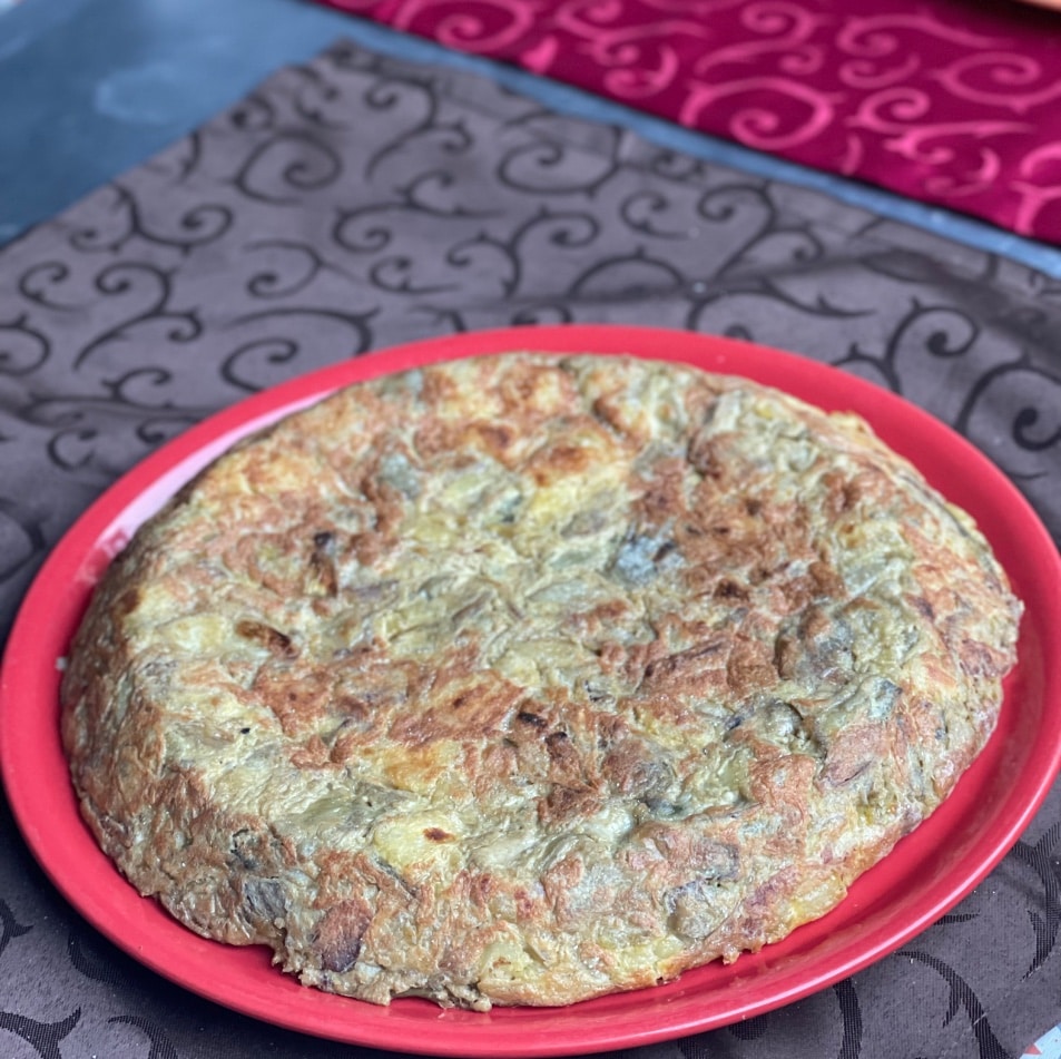 Tortilla de patata y alcachofa 5