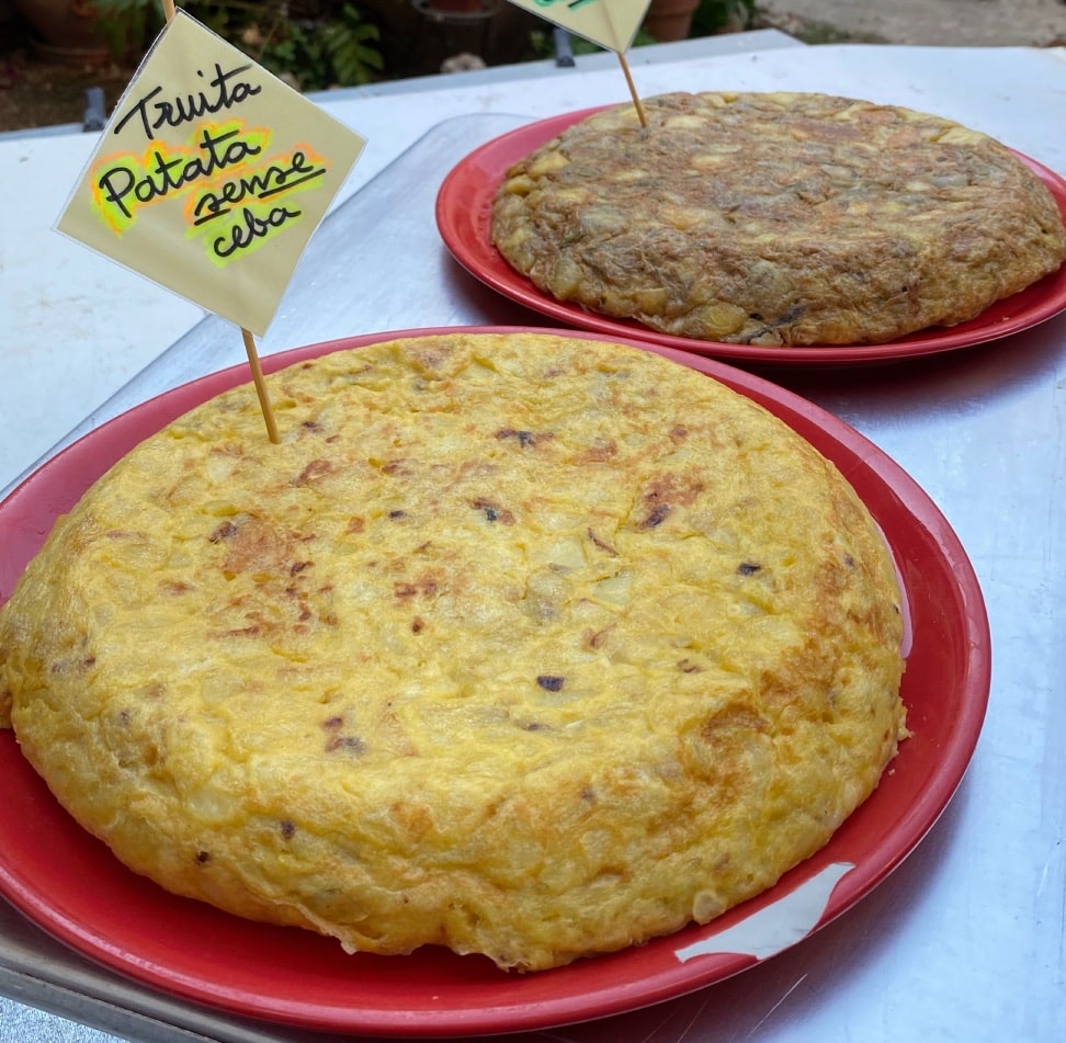 Tortilla patata sin cebolla y patata y alcachofas 2