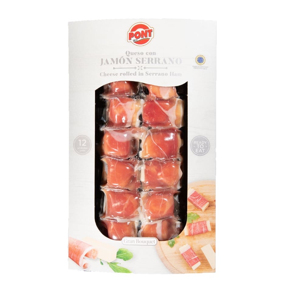 Queso con jamon serrano 120 g. BONA
