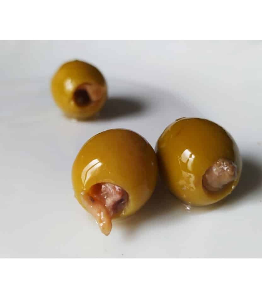 Aceituna rellena de filete de anchoa (tarrina 100 aceitunas) 680gr. Anxoves El Xillu - Imagen 2