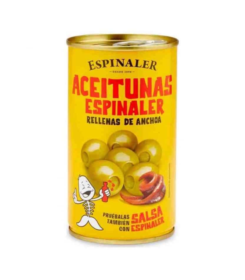 Aceitunas rellenas de anchoa 350gr. Espinaler