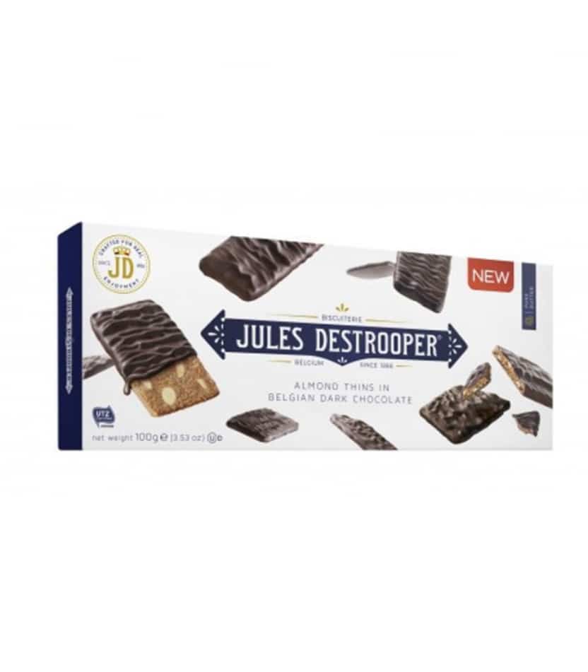 biscuits de almendra recubierto de chocolate negro 100gr jules destrooper copia