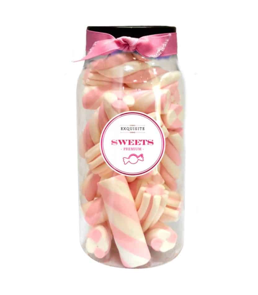 golosinas nubes fresa trenzado 200gr exquisite 8un copia