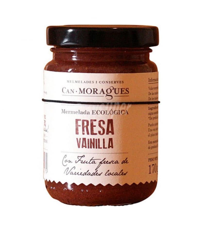 mermelada fresa vainilla ecologica 170gr can moragues 6un copia
