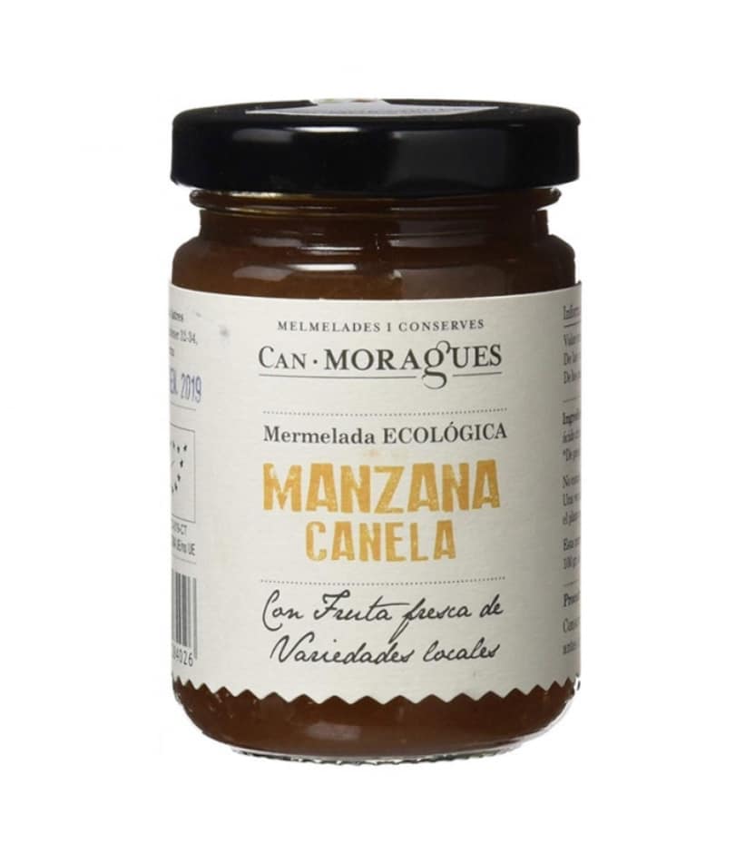 mermelada manzana canela ecologica 170gr can moragues 6un copia