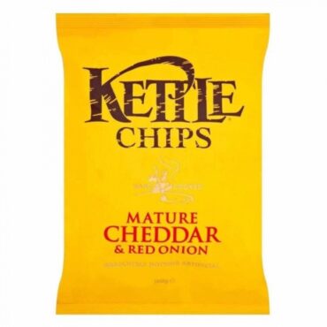 Patatas fritas con Cheddar Curado y Cebolla Roja 150gr. Kettle Chips