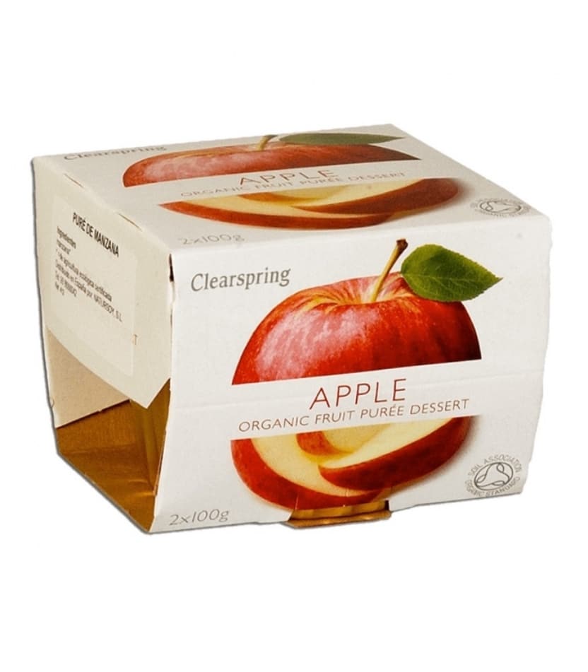 pure de manzana 2x100gr clearspring 12un copia