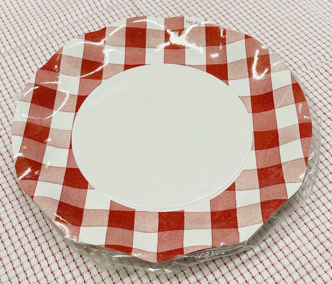 Plato carton Vichy 3