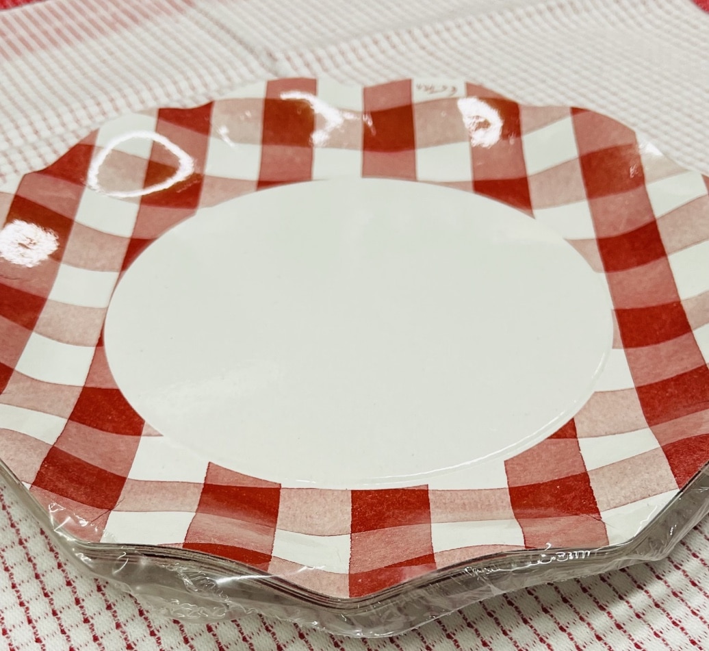 Plato carton Vichy 4