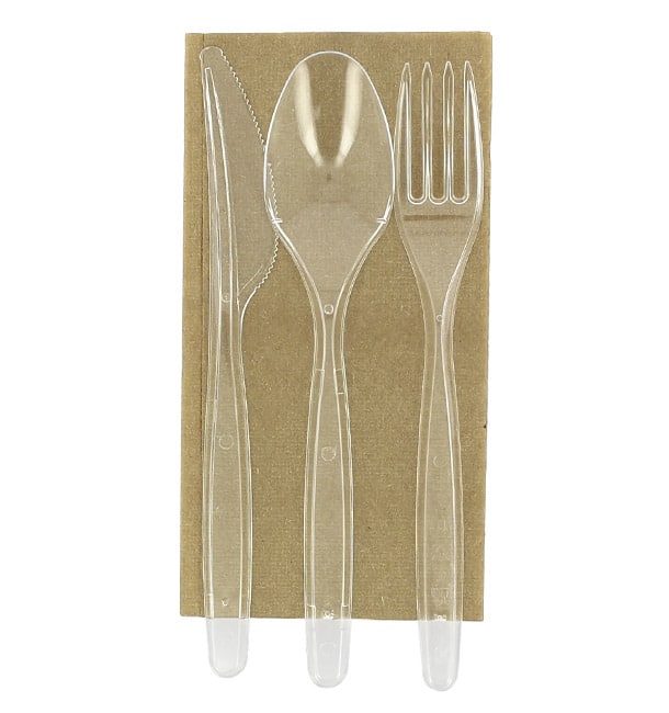 set cubiertos reutilizables ps 3 piezas servilleta 25 uds 1