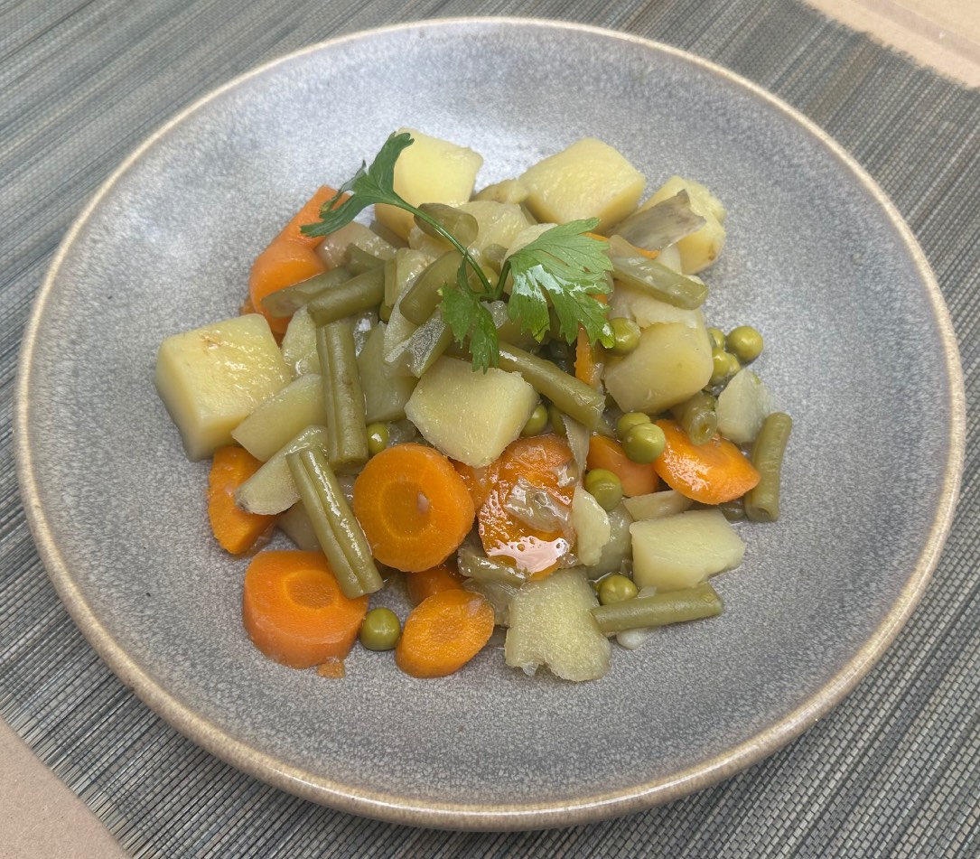 Menestra de verduras (con guisantes) 1,2