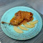 Conejo con salsa de pera 0