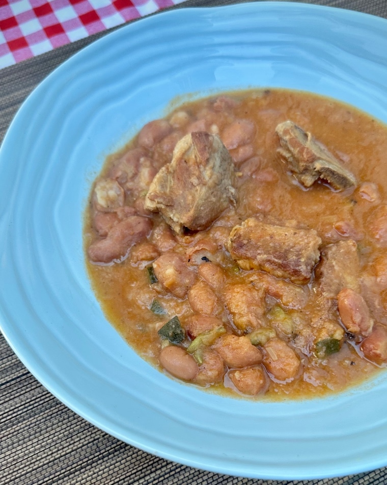Alubias pintas con costilla de cerdo 4