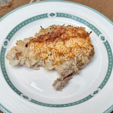 Chuleta de Cerdo a la Manzana y Gratinada