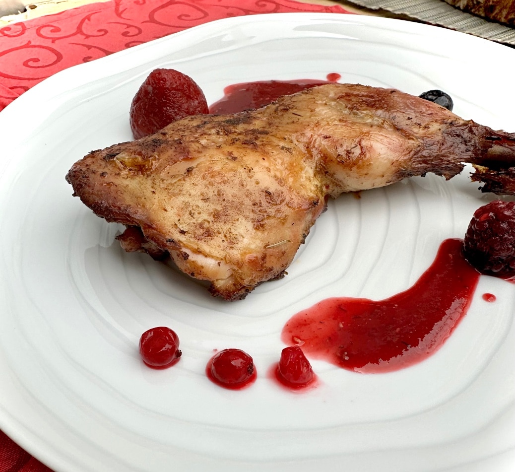 Muslo de Pollo con Salsa de Frutos del Bosque 2