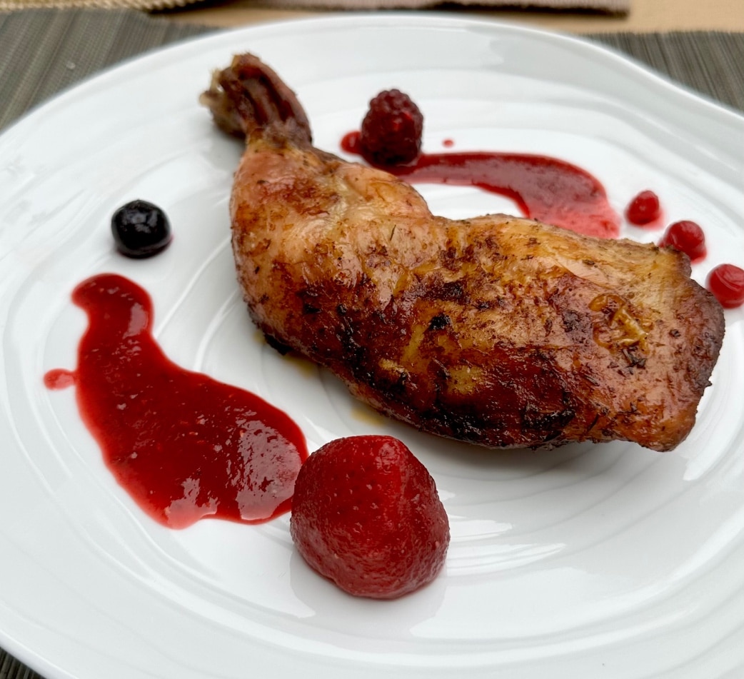 Muslo de Pollo con Salsa de Frutos del Bosque 3