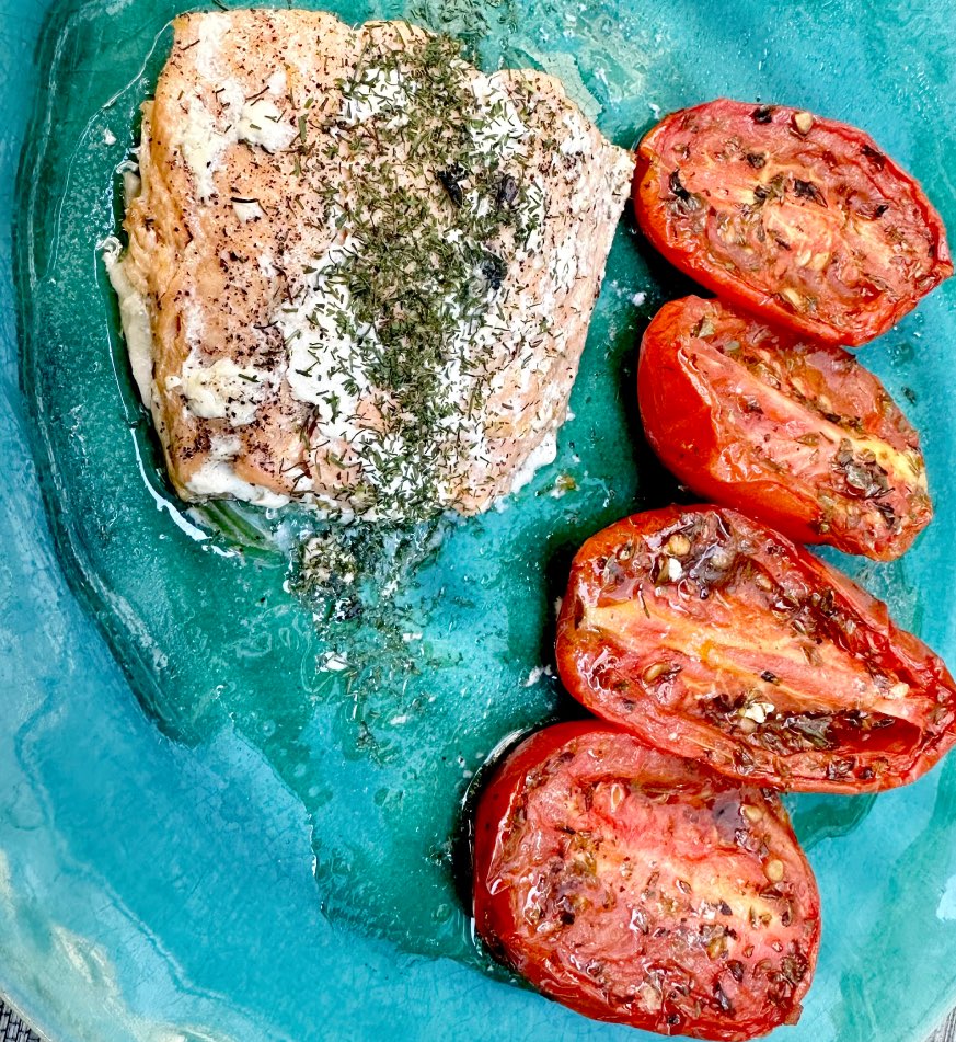 Salmón al Horno con Tomates 2