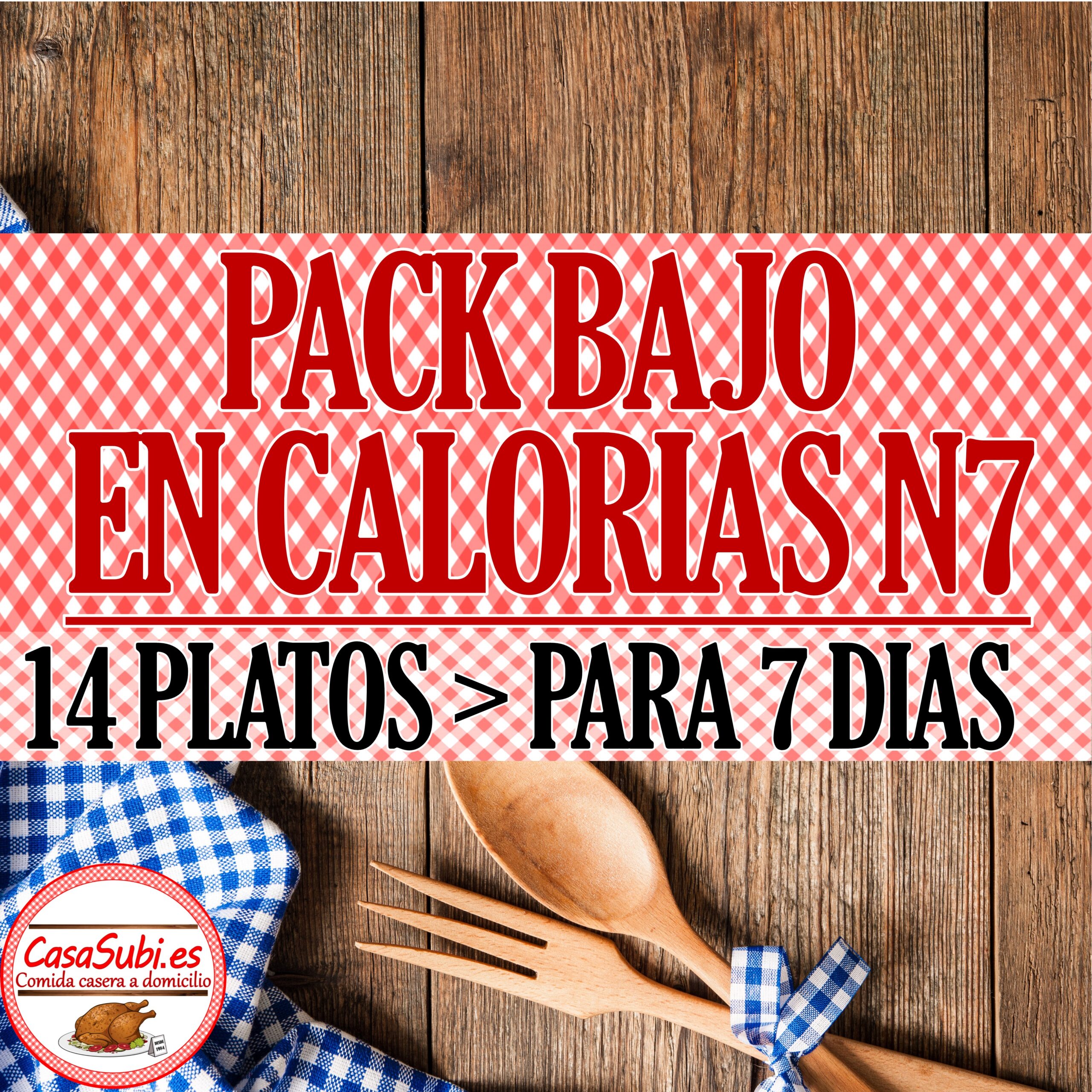 PACK BAJO EN CALORIAS N7 14 PLATOS Ideal 7 dias