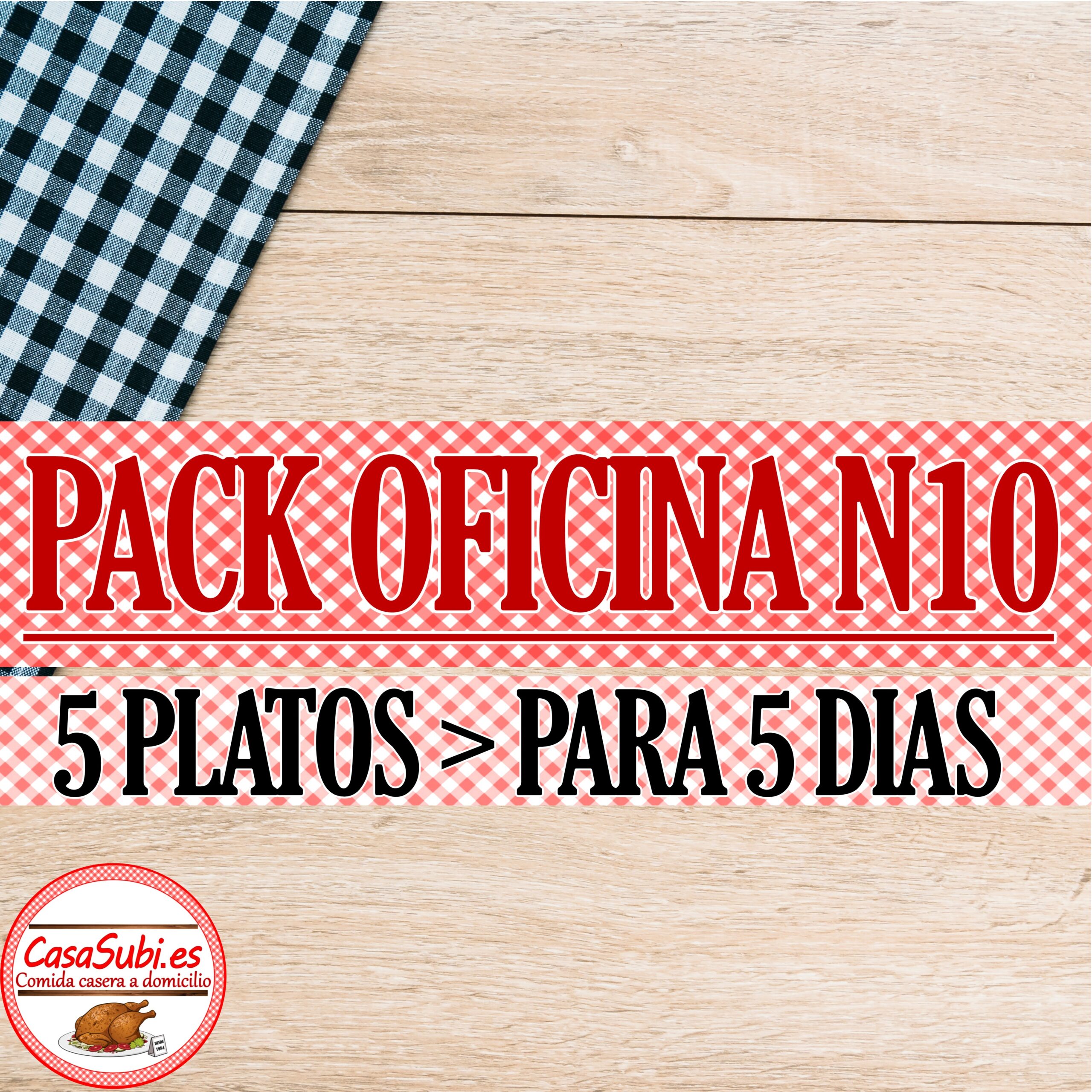 PACK OFICINA N10 5 PLATOS Ideal 5 dias