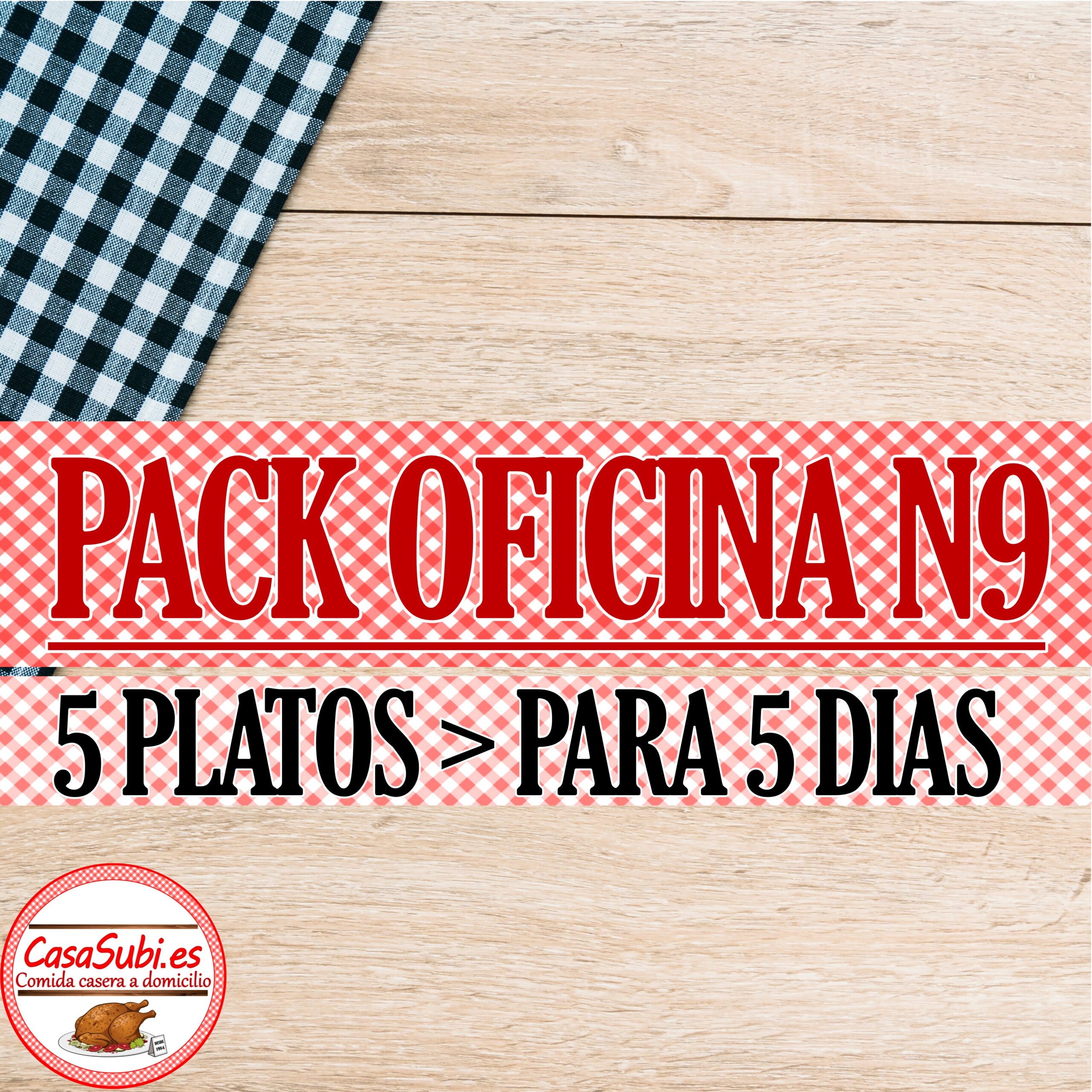 PACK OFICINA N9 5 PLATOS Ideal 5 dias